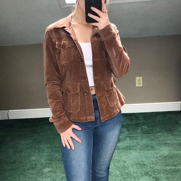 Brown corduroy jacket with multiple pockets - Picture 4 of 5